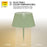 WAC Pleat 1Lt LED Rechargeable Table Lamp, Green/Green