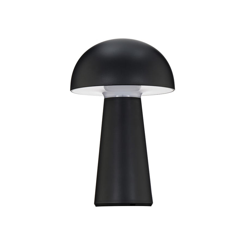 WAC Darla 1Lt LED Rechargeable Table Lamp, Black/Black