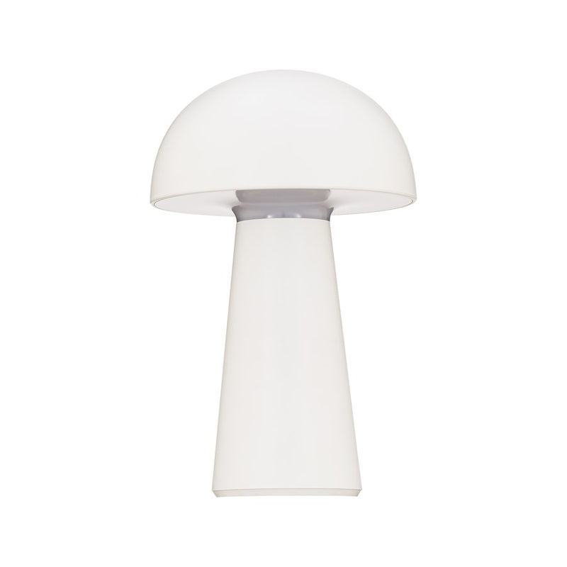 WAC Darla 1Lt LED Rechargeable Table Lamp, White/White