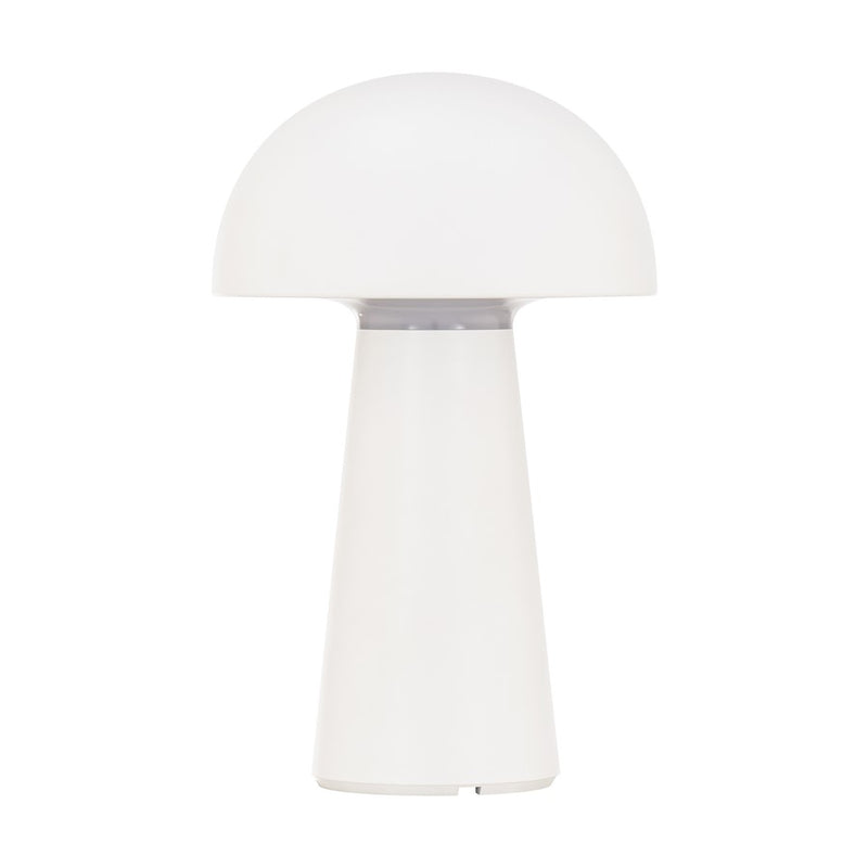 WAC Darla 1Lt LED Rechargeable Table Lamp, White/White