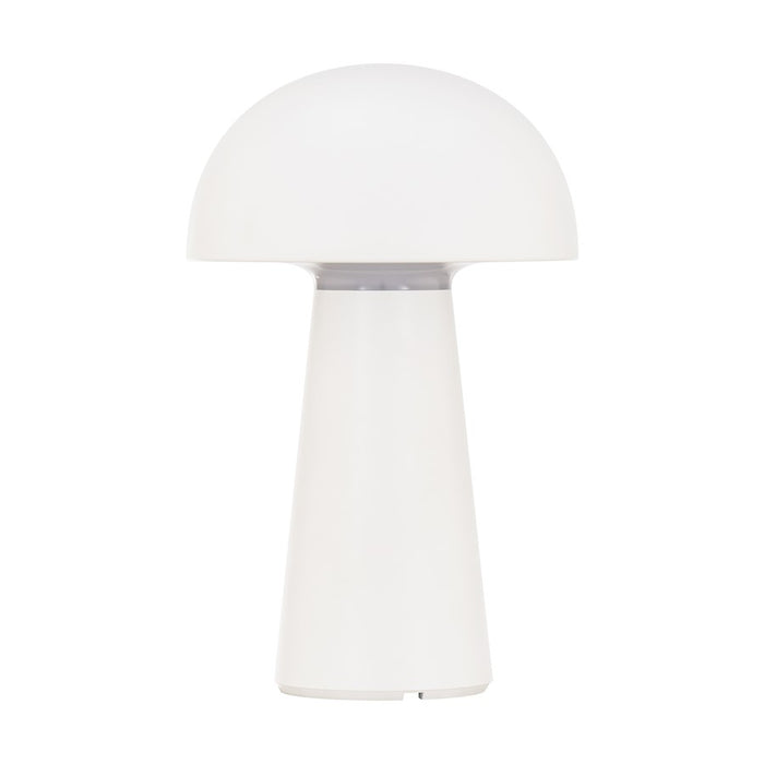 WAC Darla 1Lt LED Rechargeable Table Lamp, White/White