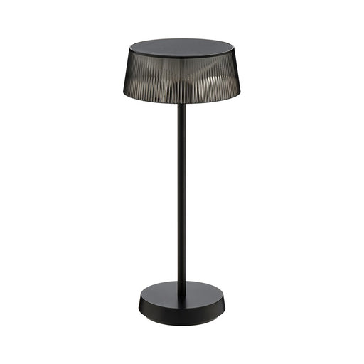 WAC Crystal 1Lt LED Rechargeable Table Lamp, Black/Clear - TL-W251315-27-BK