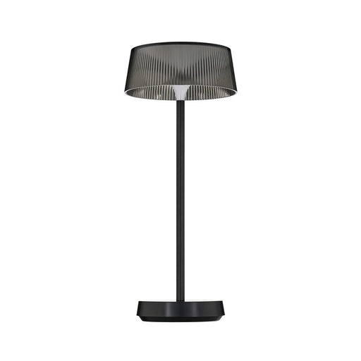 WAC Crystal 1Lt LED Rechargeable Table Lamp, Black/Clear
