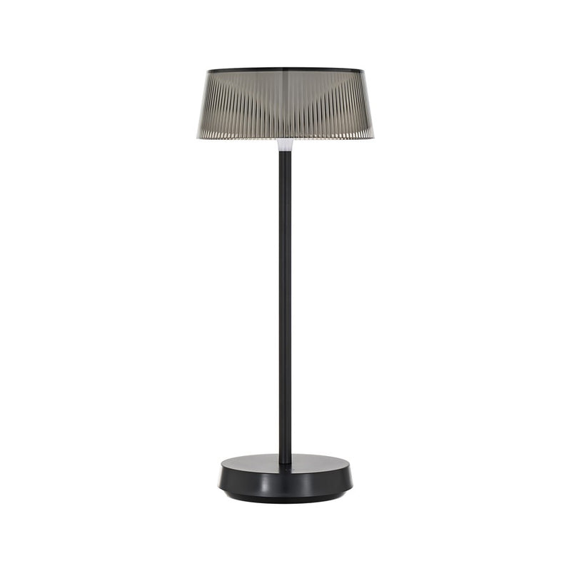 WAC Crystal 1Lt LED Rechargeable Table Lamp, Black/Clear