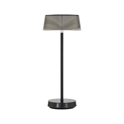 WAC Crystal 1Lt LED Rechargeable Table Lamp, Black/Clear