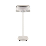 WAC Crystal 1Lt LED Rechargeable Table Lamp, White/Clear - TL-W251315-27-WT
