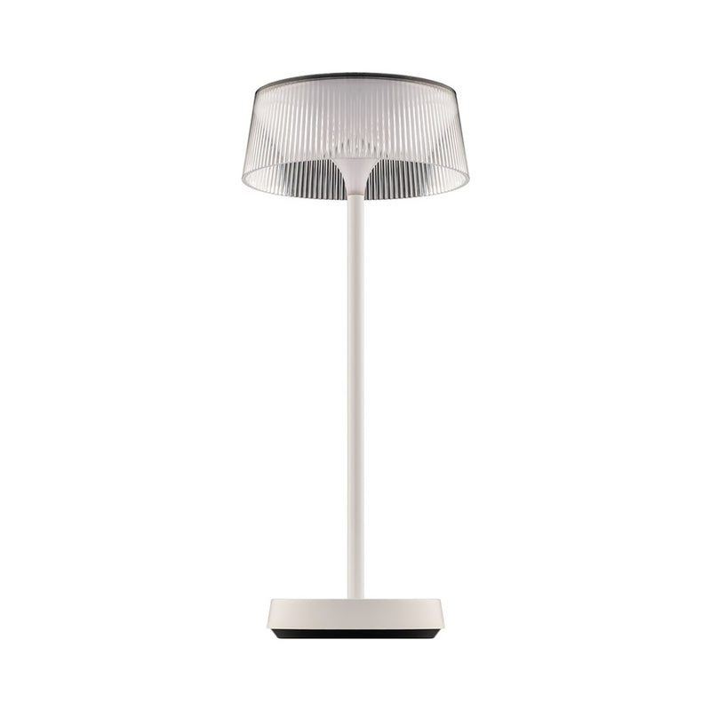 WAC Crystal 1Lt LED Rechargeable Table Lamp, White/Clear