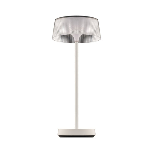 WAC Crystal 1Lt LED Rechargeable Table Lamp, White/Clear