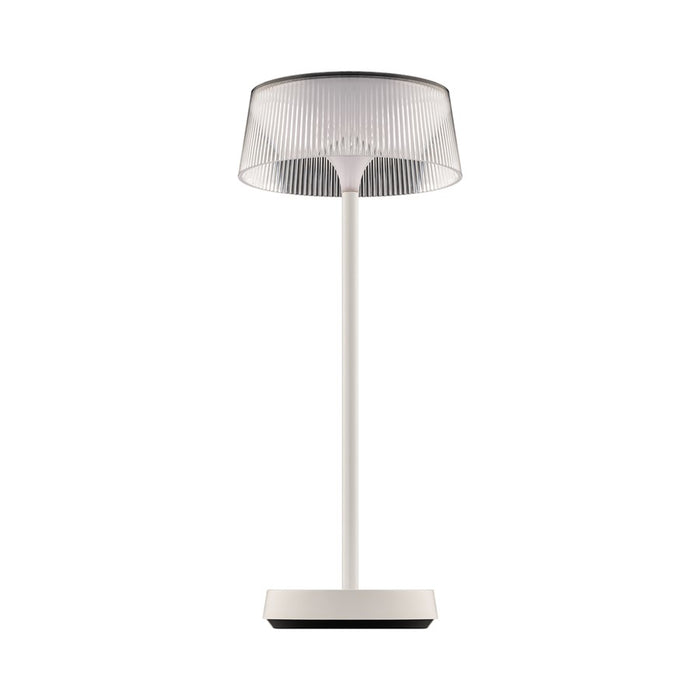 WAC Crystal 1Lt LED Rechargeable Table Lamp, White/Clear