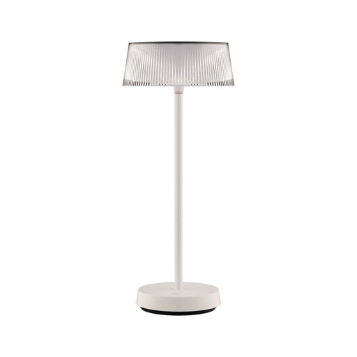 WAC Crystal 1Lt LED Rechargeable Table Lamp, White/Clear