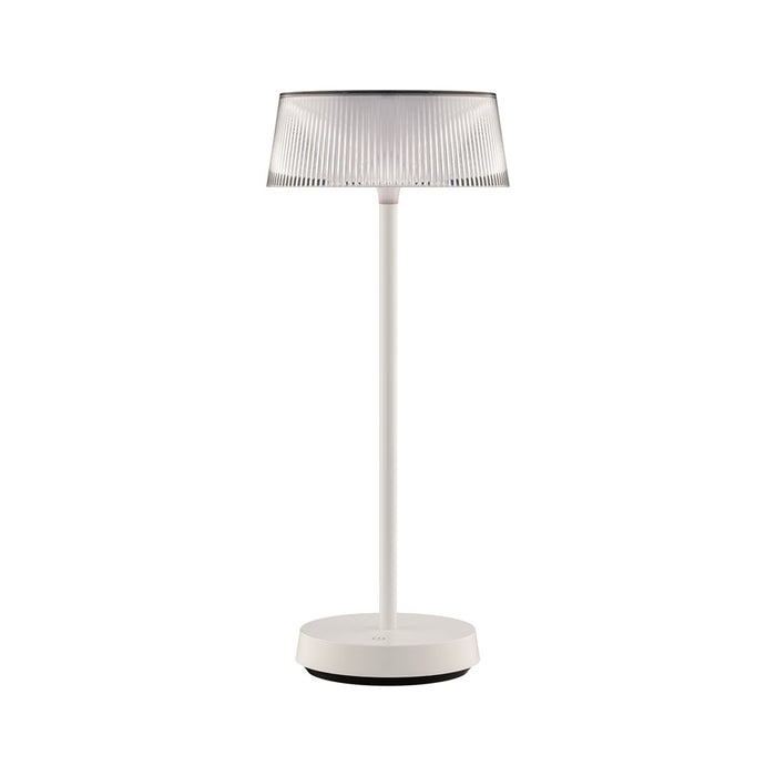 WAC Crystal 1Lt LED Rechargeable Table Lamp, White/Clear