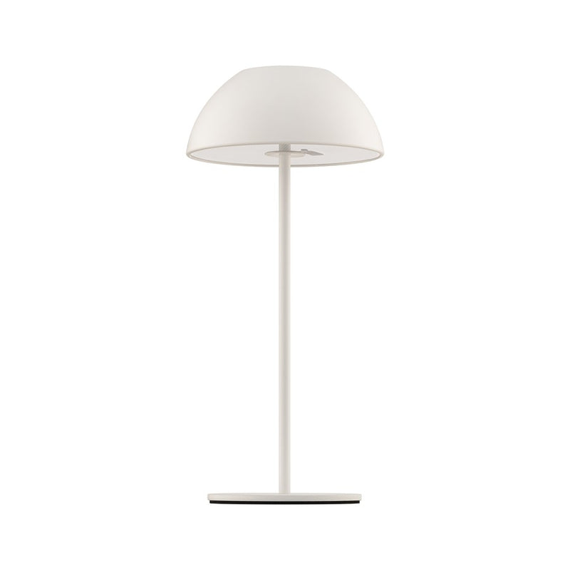 WAC Channing 1Lt LED Rechargeable Table Lamp, White/White