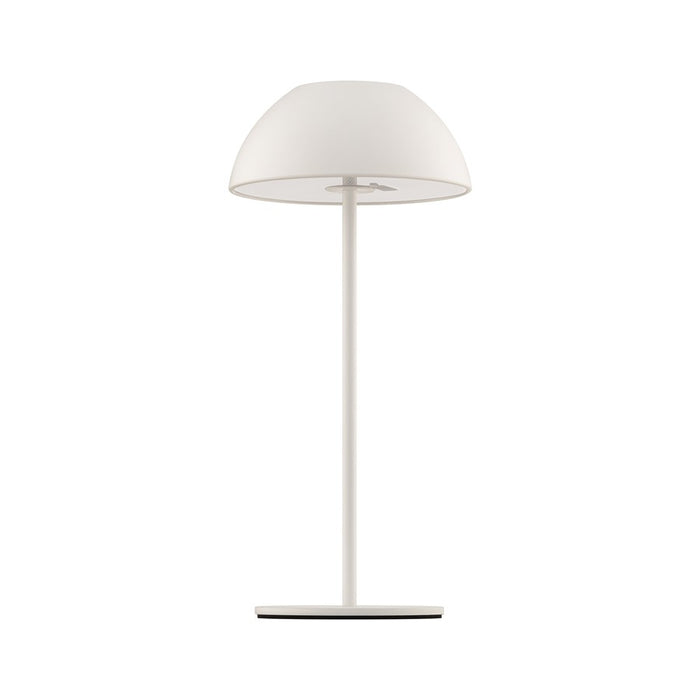 WAC Channing 1Lt LED Rechargeable Table Lamp, White/White