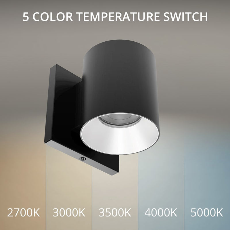 WAC Zoron 1Lt 3.5" RD Outdoor Wall Light, Flood Beam/Black Haze