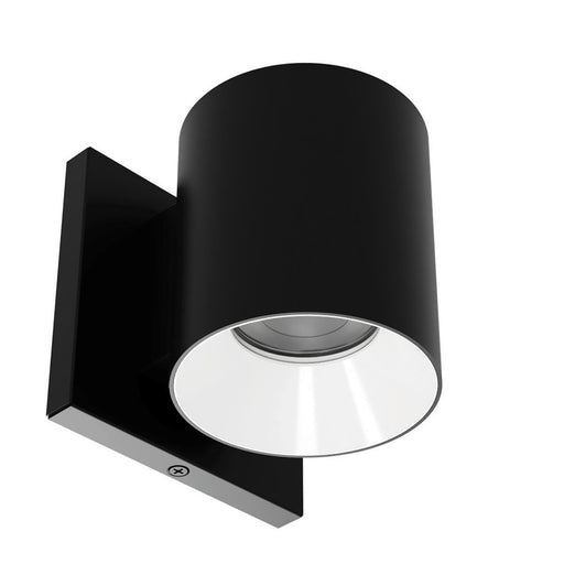 WAC Zoron 1Lt 3.5" RD Outdoor Wall Light/Flood Beam/Black White - W4R-FCS-BKWT