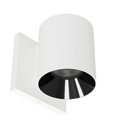 WAC Zoron 1Lt 3.5" RD Outdoor Wall Light/Flood Beam/White Black - W4R-FCS-WTBK