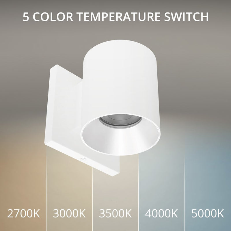 WAC Zoron 1Lt 3.5" RD Outdoor Wall Light, Flood Beam/White Haze