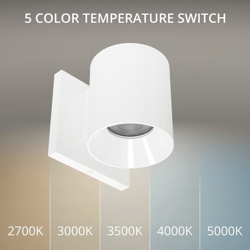 WAC Zoron 1Lt 3.5" RD Outdoor Wall Light, Flood Beam White/Clear