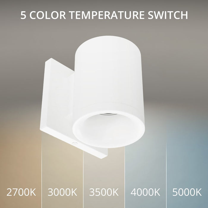 WAC Zoron 3.5" RD Outdoor Wall Light, Narrow Beam/Arc Trim White