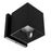 WAC Zoron 1Lt 3.5" SQ. Outdoor Wall Light/Flood Beam Black/Clear - W4S-FCS-BKBK