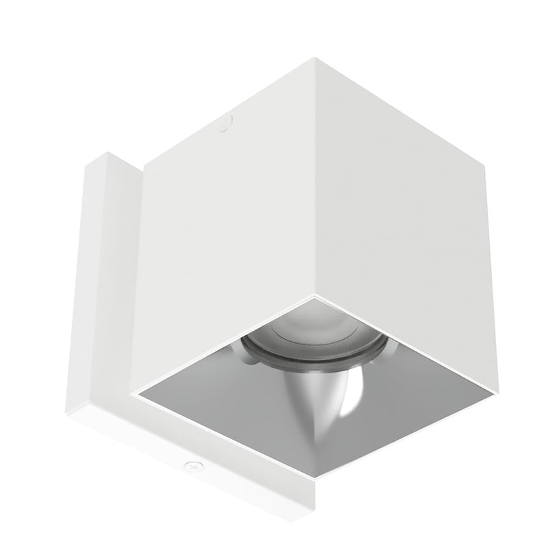 WAC Zoron 1Lt 3.5" SQ. Outdoor Wall Light/Flood Beam/White Chrome - W4S-FCS-WTCH