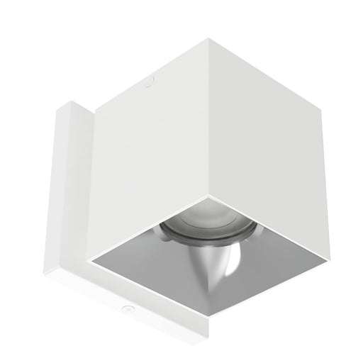 WAC Zoron 1Lt 3.5" SQ. Outdoor Wall Light/Flood Beam/White Chrome - W4S-FCS-WTCH