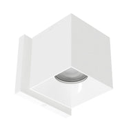 WAC Zoron 1Lt 3.5" SQ. Outdoor Wall Light/Flood Beam White/Clear - W4S-FCS-WTWT