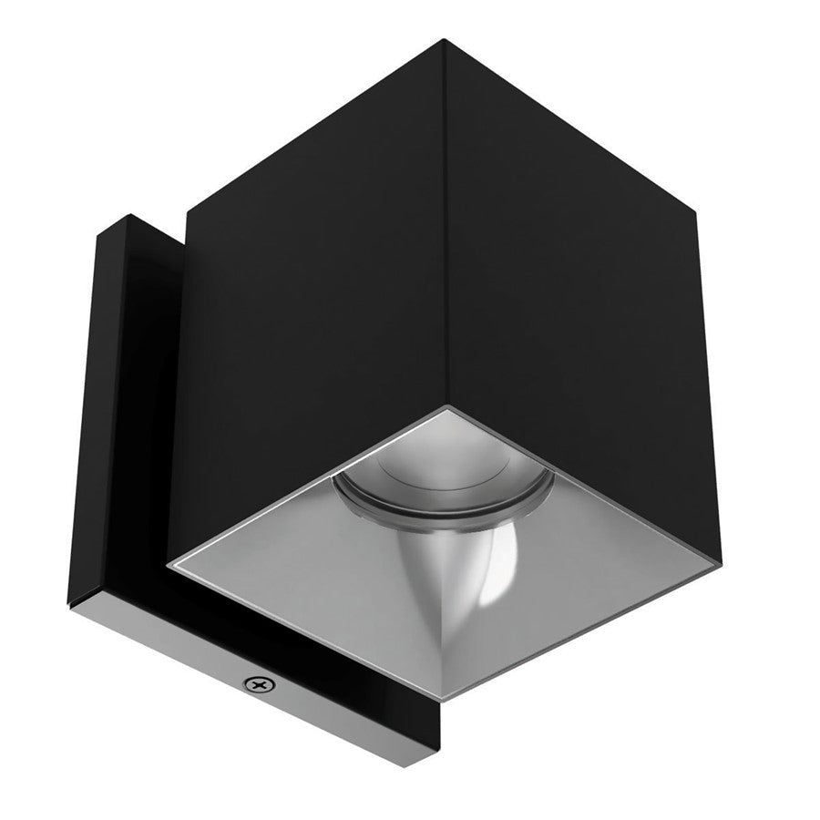 WAC Zoron 3.5" SQ. Outdoor Wall Light/Narrow Beam/Black Chrome - W4S-NCS-BKCH