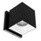 WAC Zoron 1Lt 3.5" SQ. Outdoor Wall Light/Narrow Beam/Black White - W4S-NCS-BKWT
