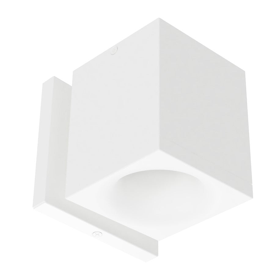 WAC Zoron 3.5" SQ. Outdoor Wall Light/Narrow Beam/Arc Trim White - W4S-NCS-PWT