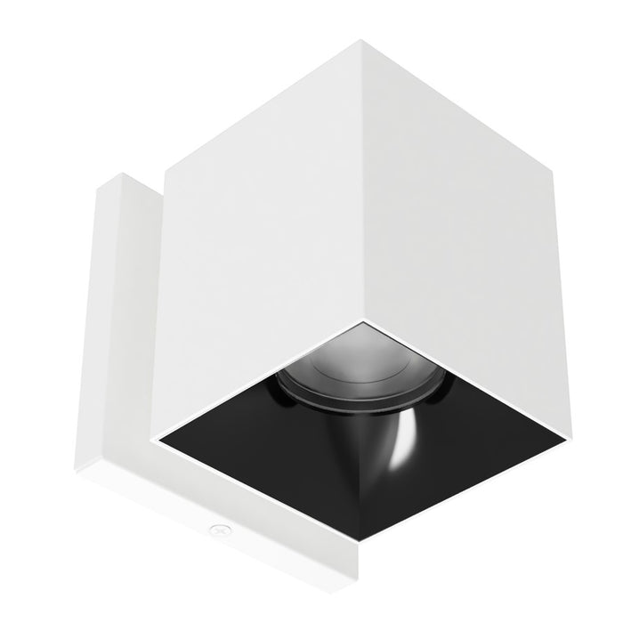 WAC Zoron 1Lt 3.5" SQ. Outdoor Wall Light/Narrow Beam/White Black - W4S-NCS-WTBK
