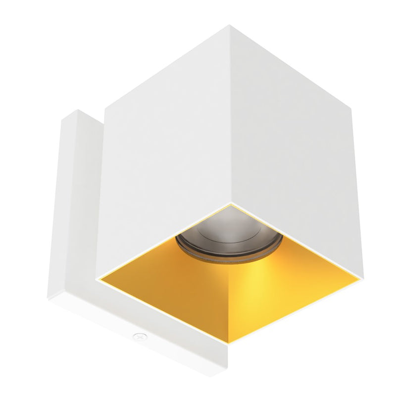 WAC Zoron 1Lt 3.5" SQ. Outdoor Wall Light/Narrow Beam/White Gold - W4S-NCS-WTGL