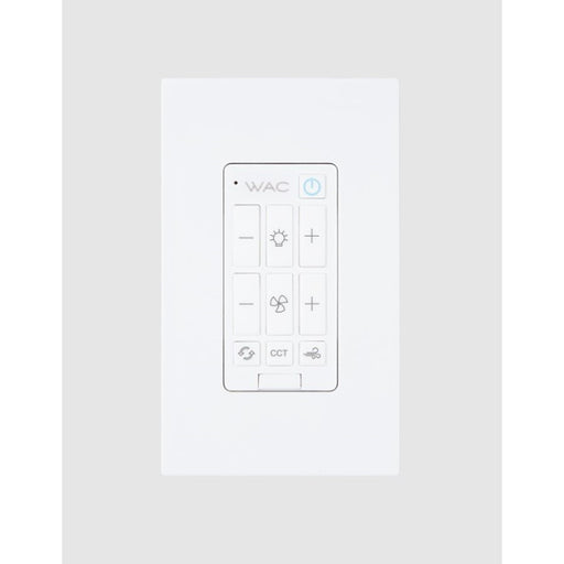 WAC Fans G4 6-Speed Fan Wall Control/Single Pole Wallplate, White - WCG4-WT