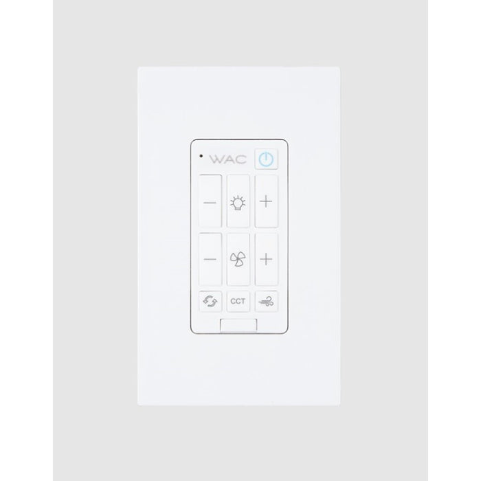 WAC Fans G4 6-Speed Fan Wall Control/Single Pole Wallplate, White - WCG4-WT
