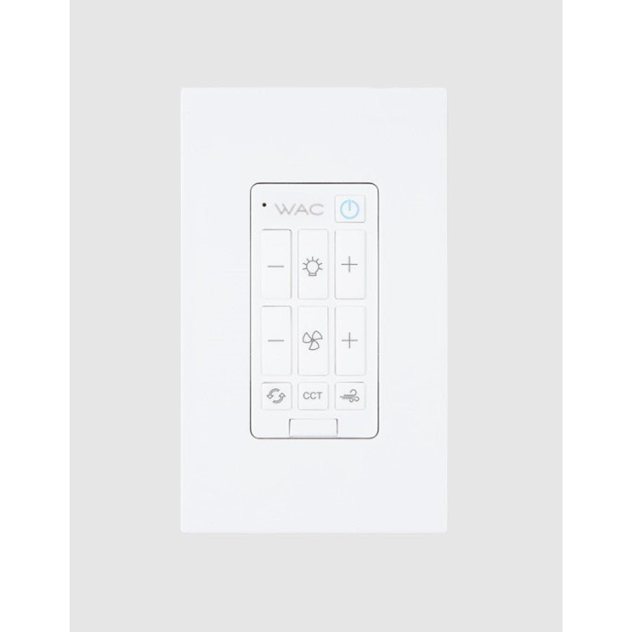 WAC Fans G4 6-Speed Fan Wall Control/Single Pole Wallplate, White - WCG4-WT