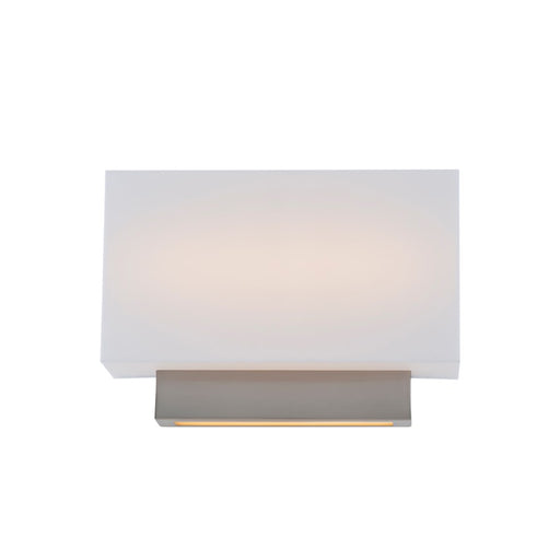 dweLED Maven 14" LED 1 Light Wall Sconce 3000K, Nickel/White