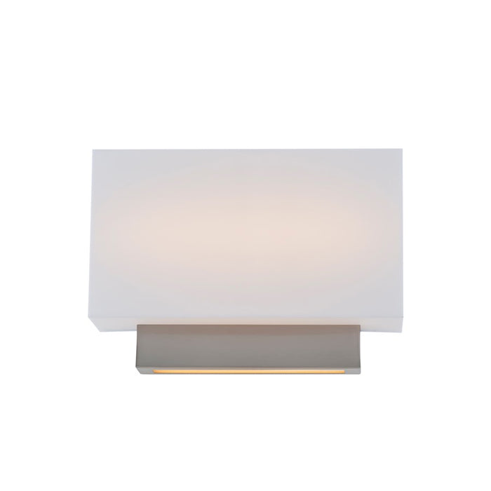 dweLED Maven 14" LED 1 Light Wall Sconce 3000K, Nickel/White