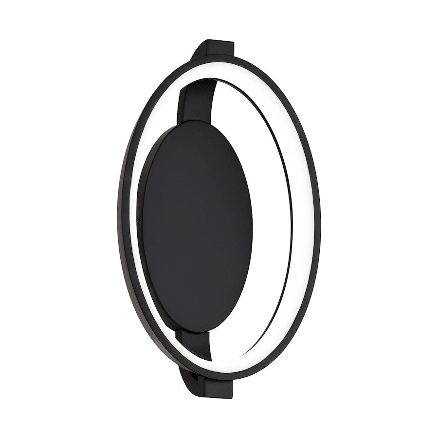 dweLED Solitaire 13" LED Wall Sconce 3000K, Black - WS-21413-BK