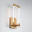 dweLED Posh 18" LED 1 Light Wall Sconce 3000K, Aged Brass/Clear