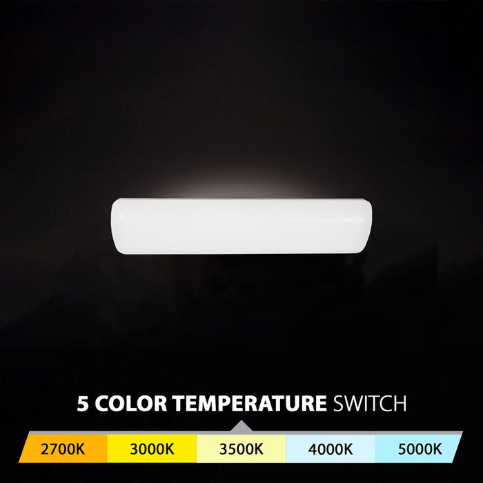 WAC Flo 1Lt LED 24" Bath Vanity Light/Flush Mount, White/White