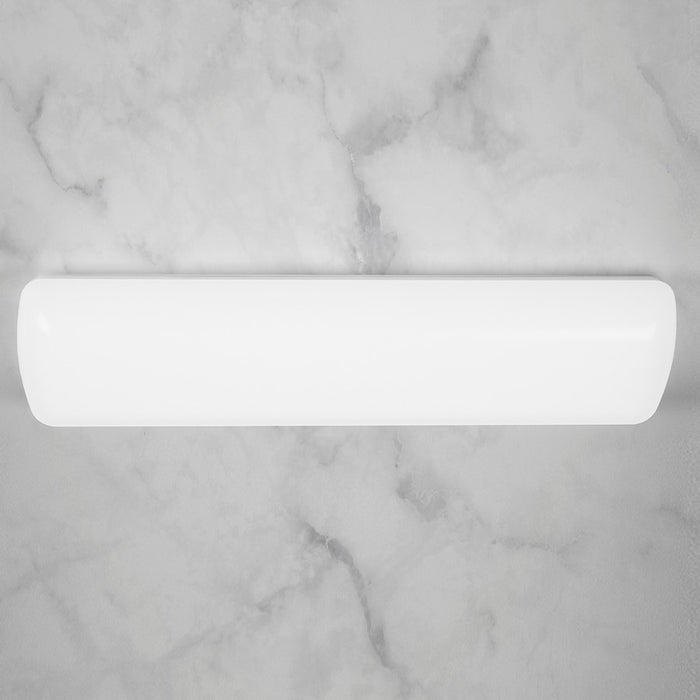 WAC Flo 1Lt LED 24" Bath Vanity Light/Flush Mount, White/White