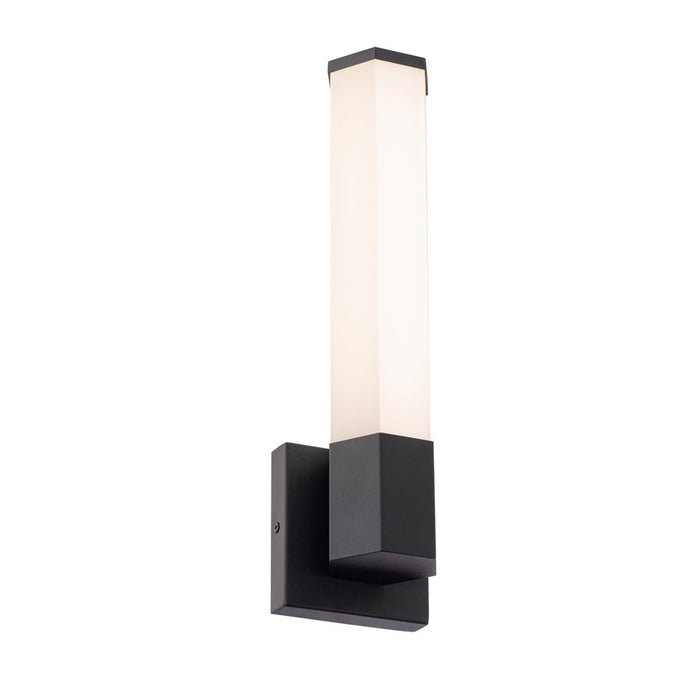 WAC Remi 16" 1Lt LED Wall Sconce 3CCT, Black/Frosted - WS-230116-CS-BK