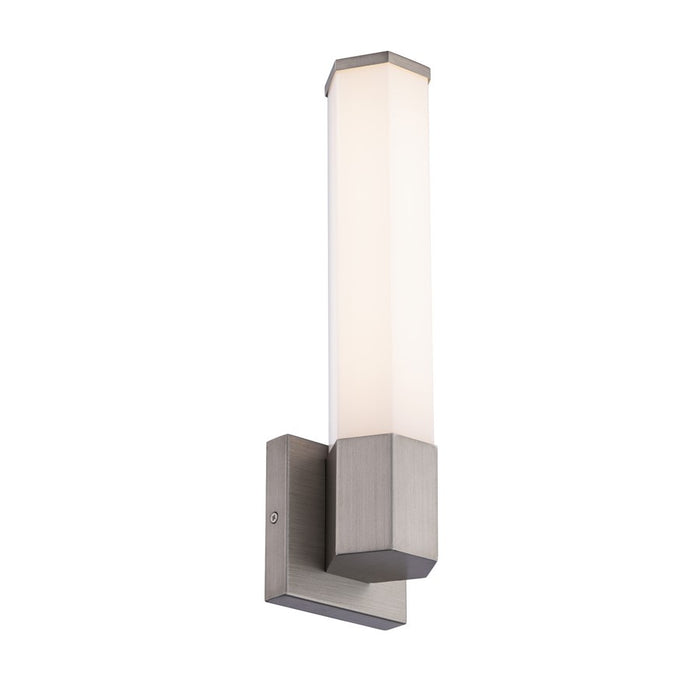 WAC Remi 16" 1Lt LED Wall Sconce 3CCT, Nickel/Frosted - WS-230116-CS-BN