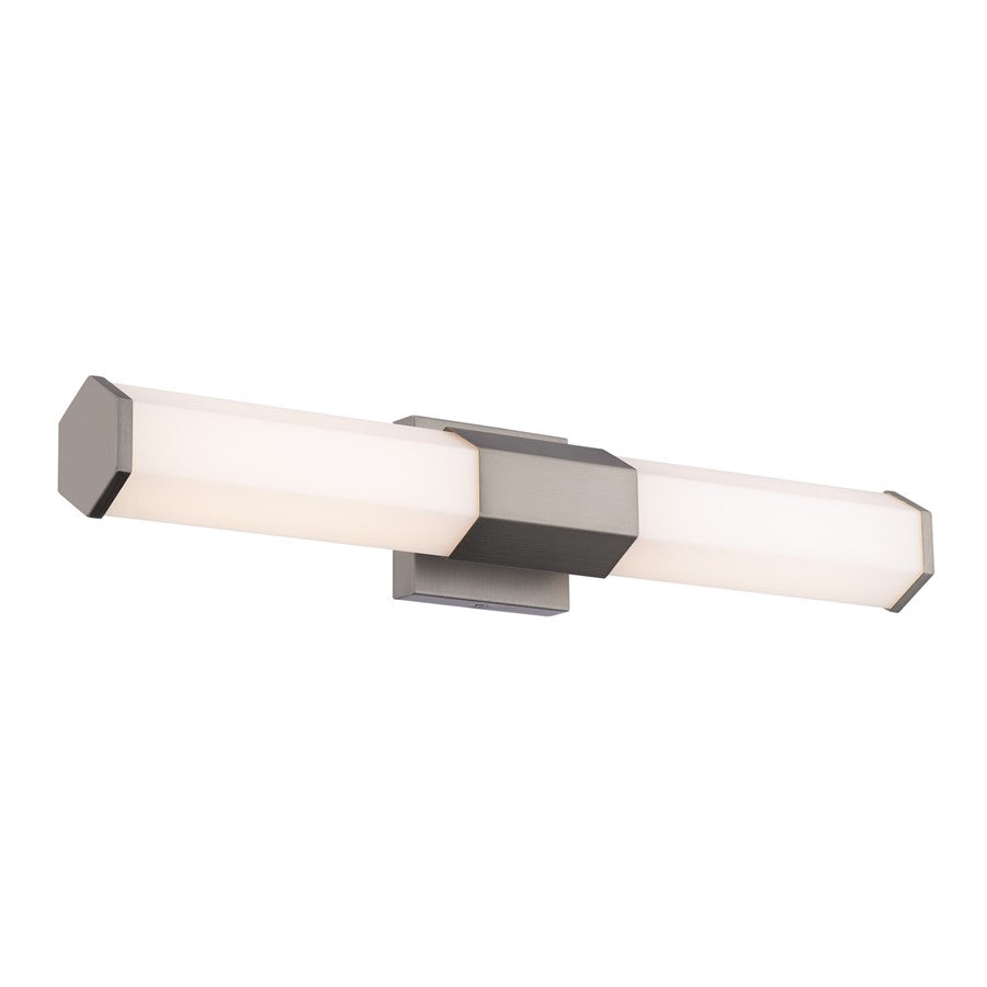WAC Remi 2Lt 24" LED Bathroom Vanity 3CCT, Nickel/Frosted - WS-230124-CS-BN