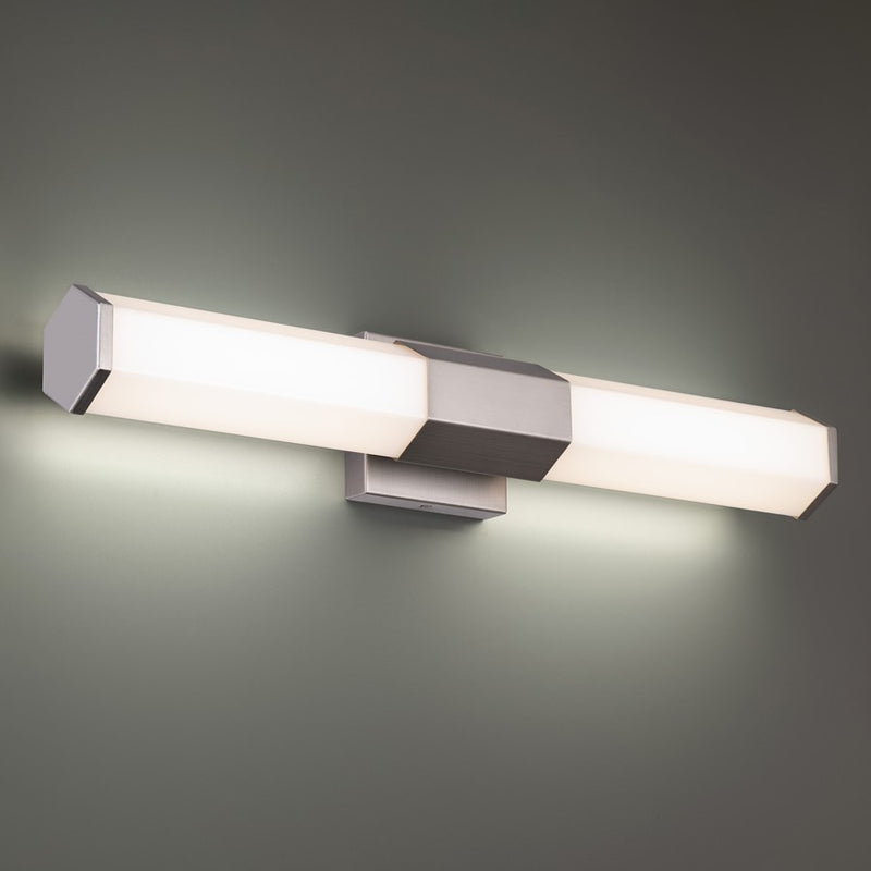 WAC Remi 2Lt 24" LED Bathroom Vanity 3CCT, Nickel/Frosted