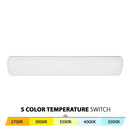 WAC Flo 1Lt LED 36" Bath Vanity Light/Flush Mount, White/White