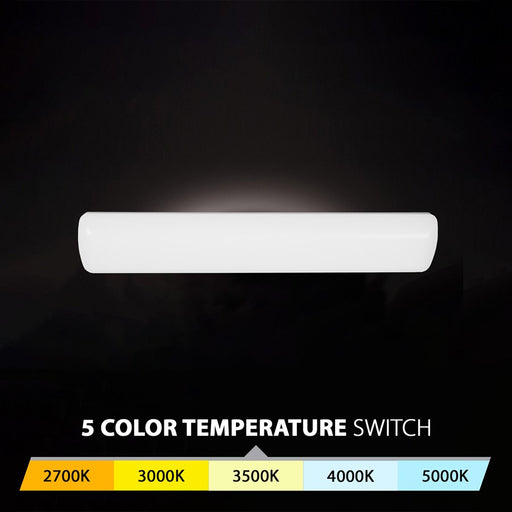 WAC Flo 1Lt LED 36" Bath Vanity Light/Flush Mount, White/White