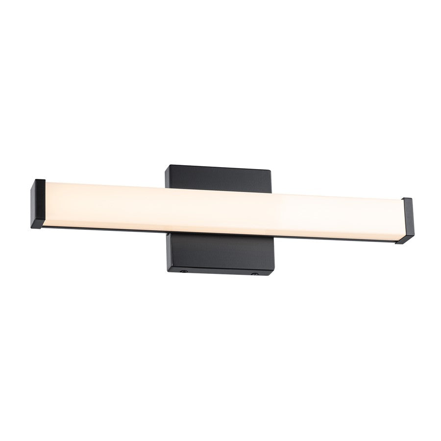 WAC Slim 1Lt LED 18" Bathroom Vanity/Wall Light, Black/White - WS-240818-CS-BK