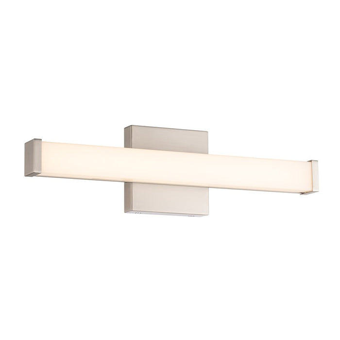 WAC Slim 1Lt LED 18" Bathroom Vanity/Wall Light, Nickel/White - WS-240818-CS-BN