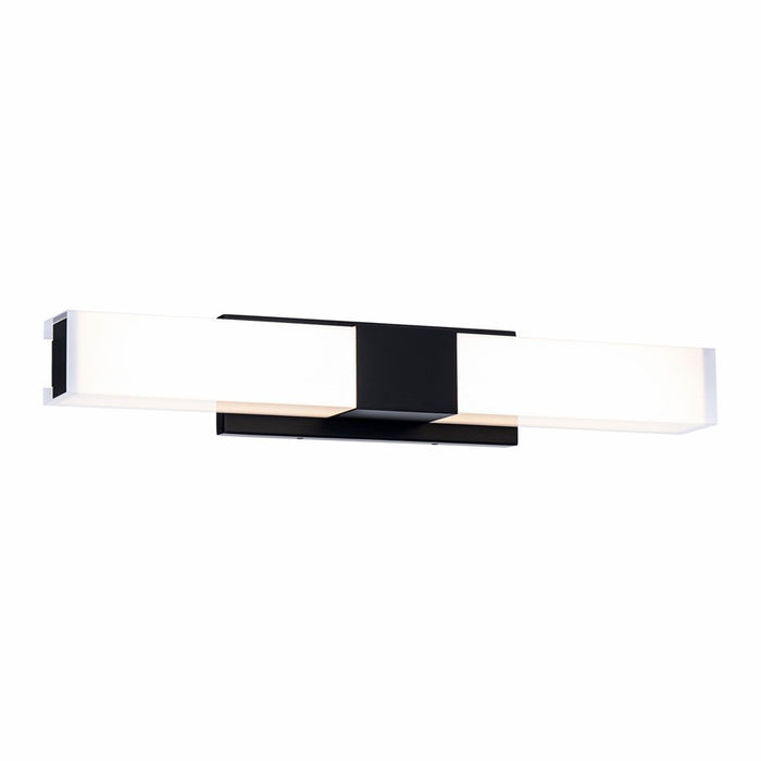 WAC Studio 1Lt LED 26" Bathroom Vanity/Wall Light, Black/White - WS-240926-CS-BK